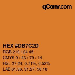 カラーコード: HEX #DB7C2D | qconv.com