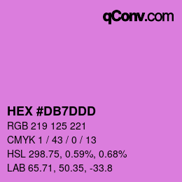 カラーコード: HEX #DB7DDD | qconv.com