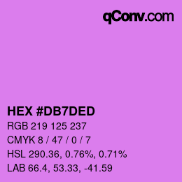カラーコード: HEX #DB7DED | qconv.com