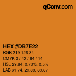 Color code: HEX #DB7E22 | qconv.com