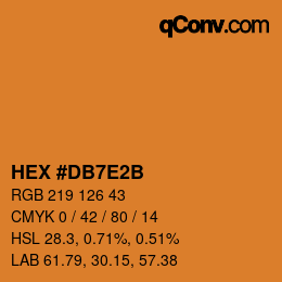 カラーコード: HEX #DB7E2B | qconv.com