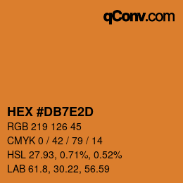 Farbcode: HEX #DB7E2D | qconv.com