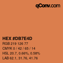 カラーコード: HEX #DB7E4D | qconv.com