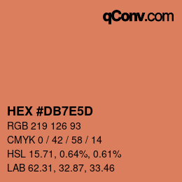 カラーコード: HEX #DB7E5D | qconv.com