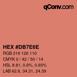 Color code: HEX #DB7E6E | qconv.com