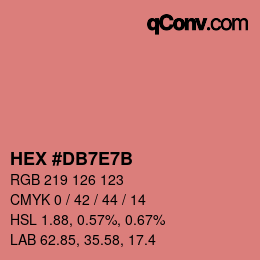 カラーコード: HEX #DB7E7B | qconv.com