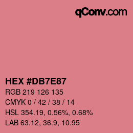 カラーコード: HEX #DB7E87 | qconv.com