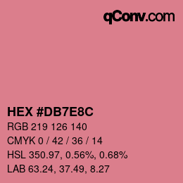 Color code: HEX #DB7E8C | qconv.com