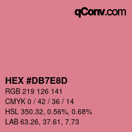 Color code: HEX #DB7E8D | qconv.com