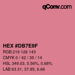 Color code: HEX #DB7E8F | qconv.com