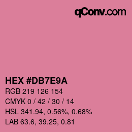 Color code: HEX #DB7E9A | qconv.com