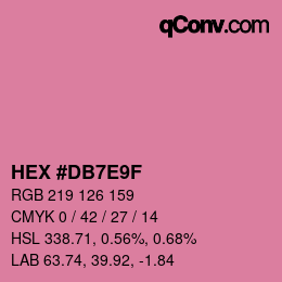 Color code: HEX #DB7E9F | qconv.com