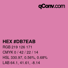 Color code: HEX #DB7EAB | qconv.com