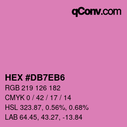 Farbcode: HEX #DB7EB6 | qconv.com