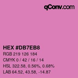 Color code: HEX #DB7EB8 | qconv.com