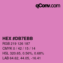 Color code: HEX #DB7EBB | qconv.com