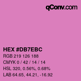 Color code: HEX #DB7EBC | qconv.com