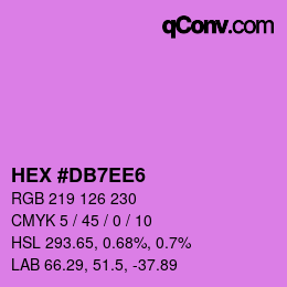 カラーコード: HEX #DB7EE6 | qconv.com