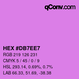 颜色代码: HEX #DB7EE7 | qconv.com