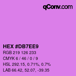 カラーコード: HEX #DB7EE9 | qconv.com