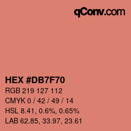 Color code: HEX #DB7F70 | qconv.com