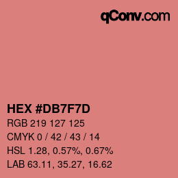 Color code: HEX #DB7F7D | qconv.com
