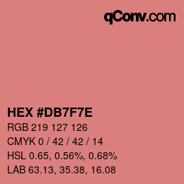 Color code: HEX #DB7F7E | qconv.com