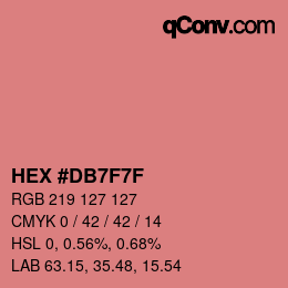 Color code: HEX #DB7F7F | qconv.com