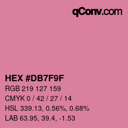 Color code: HEX #DB7F9F | qconv.com