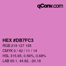 Color code: HEX #DB7FC3 | qconv.com