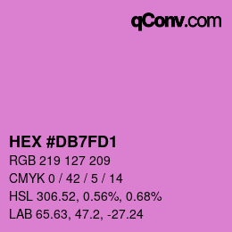 Color code: HEX #DB7FD1 | qconv.com