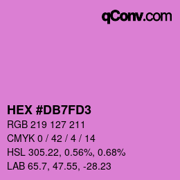 Color code: HEX #DB7FD3 | qconv.com