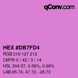 Color code: HEX #DB7FD4 | qconv.com