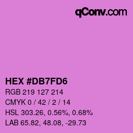 Color code: HEX #DB7FD6 | qconv.com