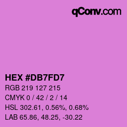 カラーコード: HEX #DB7FD7 | qconv.com
