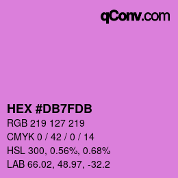 Color code: HEX #DB7FDB | qconv.com