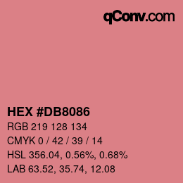 カラーコード: HEX #DB8086 | qconv.com