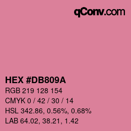 カラーコード: HEX #DB809A | qconv.com