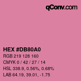 颜色代码: HEX #DB80A0 | qconv.com
