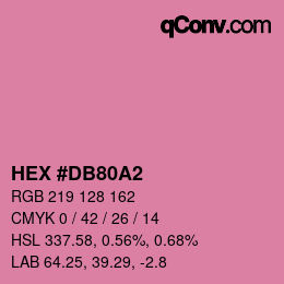 カラーコード: HEX #DB80A2 | qconv.com