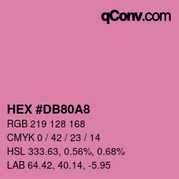 颜色代码: HEX #DB80A8 | qconv.com