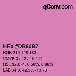 カラーコード: HEX #DB80B7 | qconv.com
