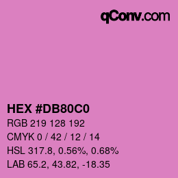 颜色代码: HEX #DB80C0 | qconv.com