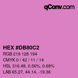 カラーコード: HEX #DB80C2 | qconv.com