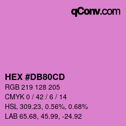 カラーコード: HEX #DB80CD | qconv.com