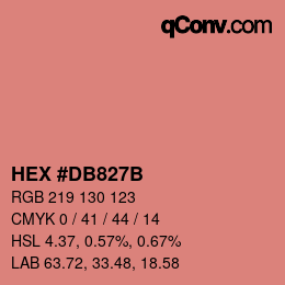 颜色代码: HEX #DB827B | qconv.com
