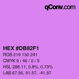 Color code: HEX #DB82F1 | qconv.com