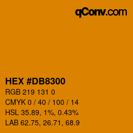 Color code: HEX #DB8300 | qconv.com