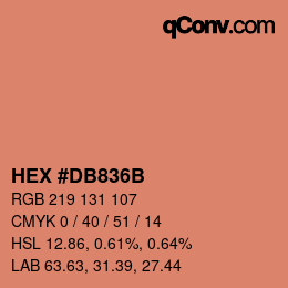 Color code: HEX #DB836B | qconv.com