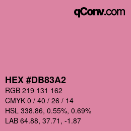 カラーコード: HEX #DB83A2 | qconv.com